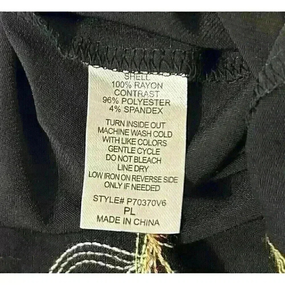 Bleeker & McDougal Womens Petite LG Black Floral Embroidered Stretch Mini Skirt - Picture 6 of 8